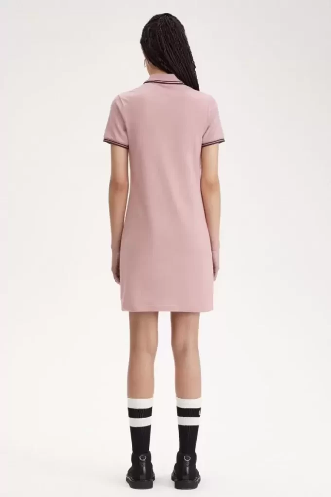 Robe chemise à double liseré pour femme