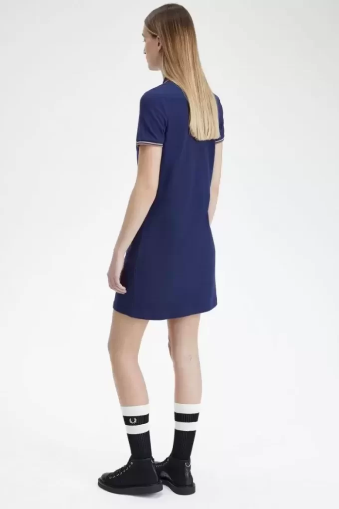 Robe chemise à double liseré pour femme