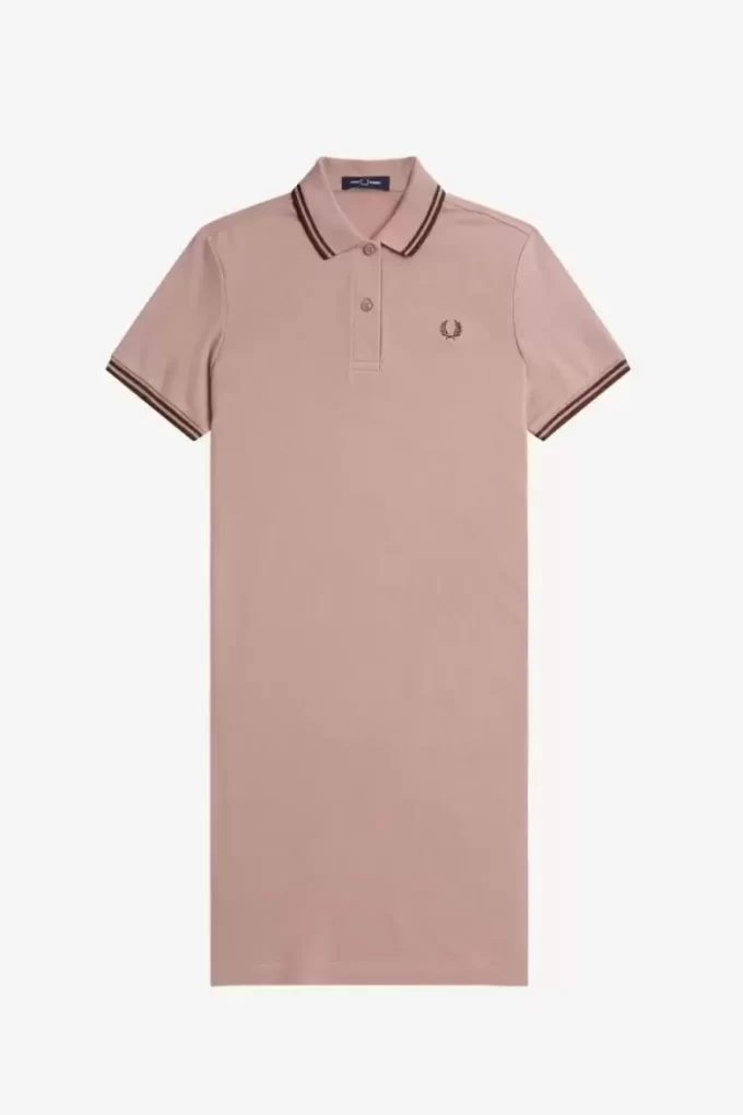 Robe chemise à double liseré pour femme