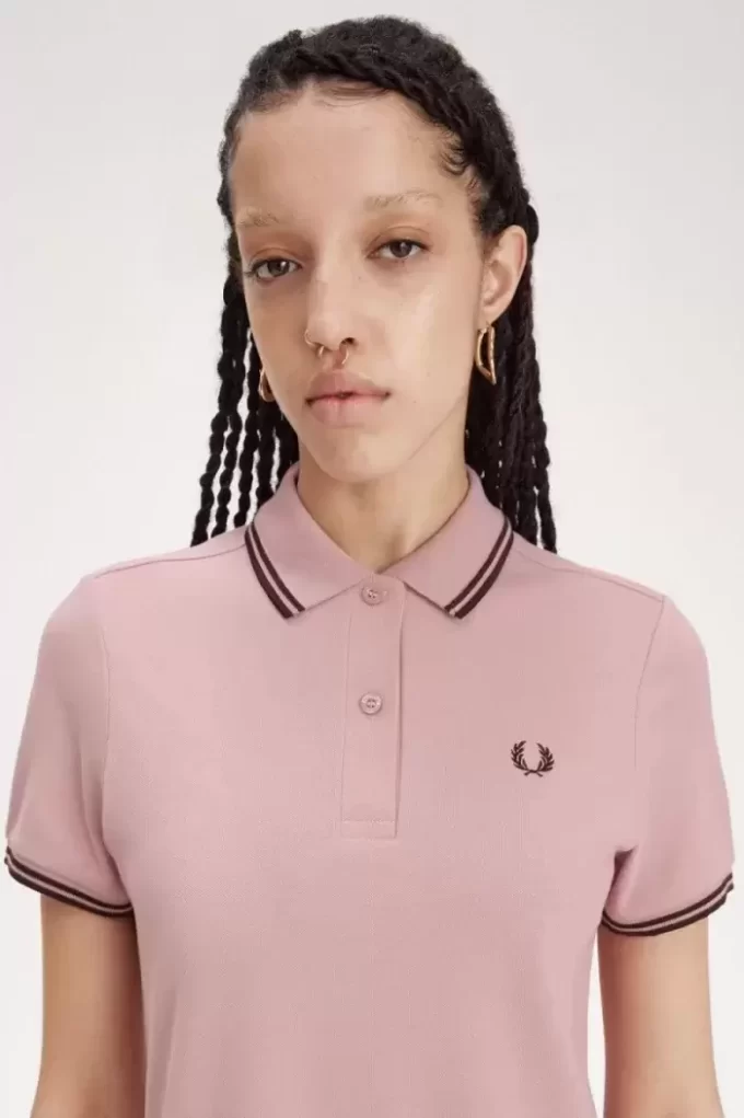 Robe chemise à double liseré pour femme