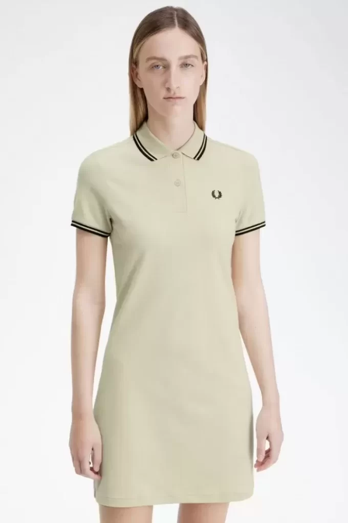 Robe chemise à double liseré pour femme