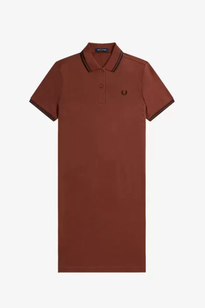 Robe chemise à double liseré pour femme