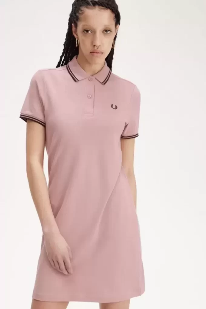 Robe chemise à double liseré pour femme