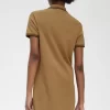 Robe chemise à double liseré pour femme