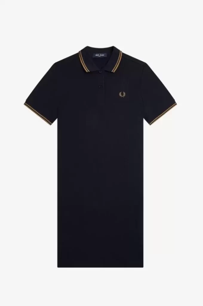 Robe chemise à double liseré pour femme