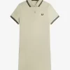 Robe chemise à double liseré pour femme