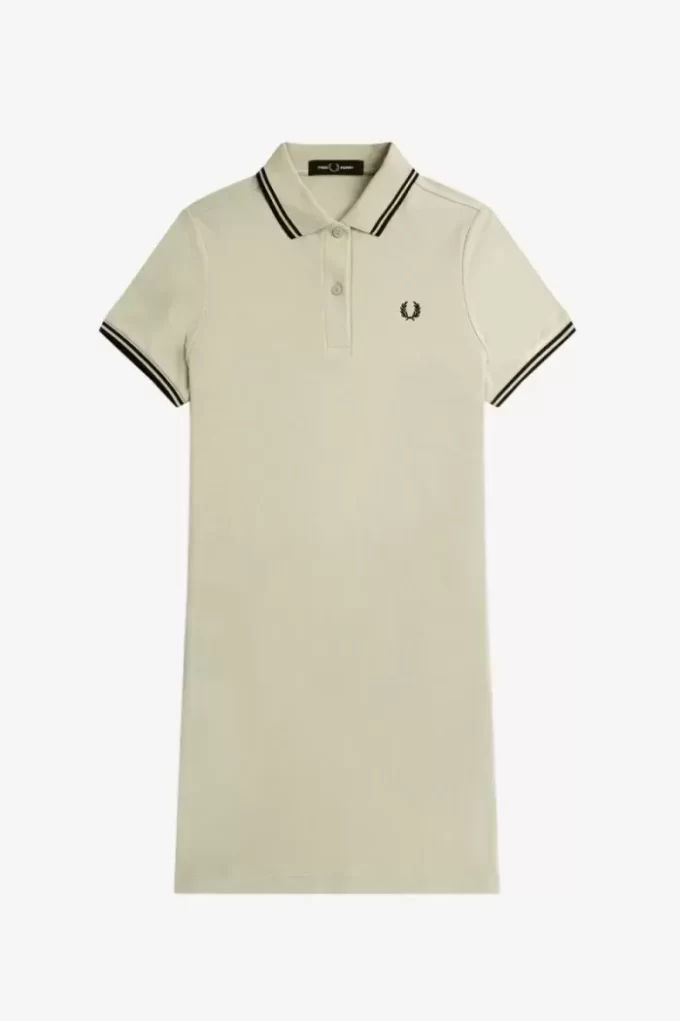 Robe chemise à double liseré pour femme