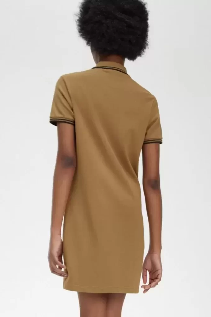 Robe chemise à double liseré pour femme