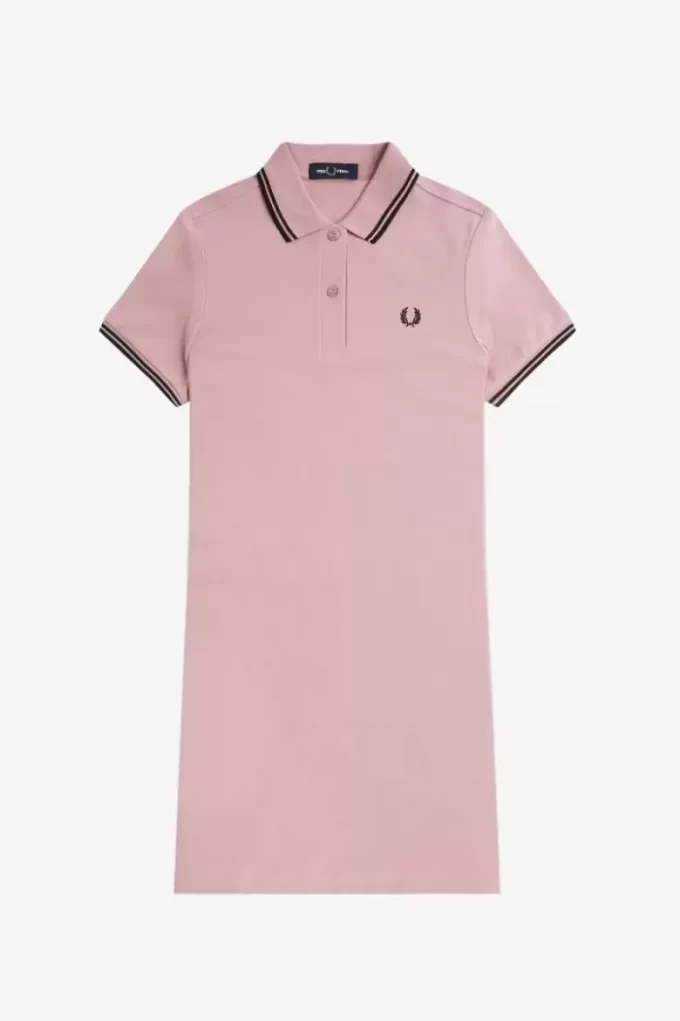 Robe chemise à double liseré pour femme