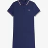 Robe chemise à double liseré pour femme