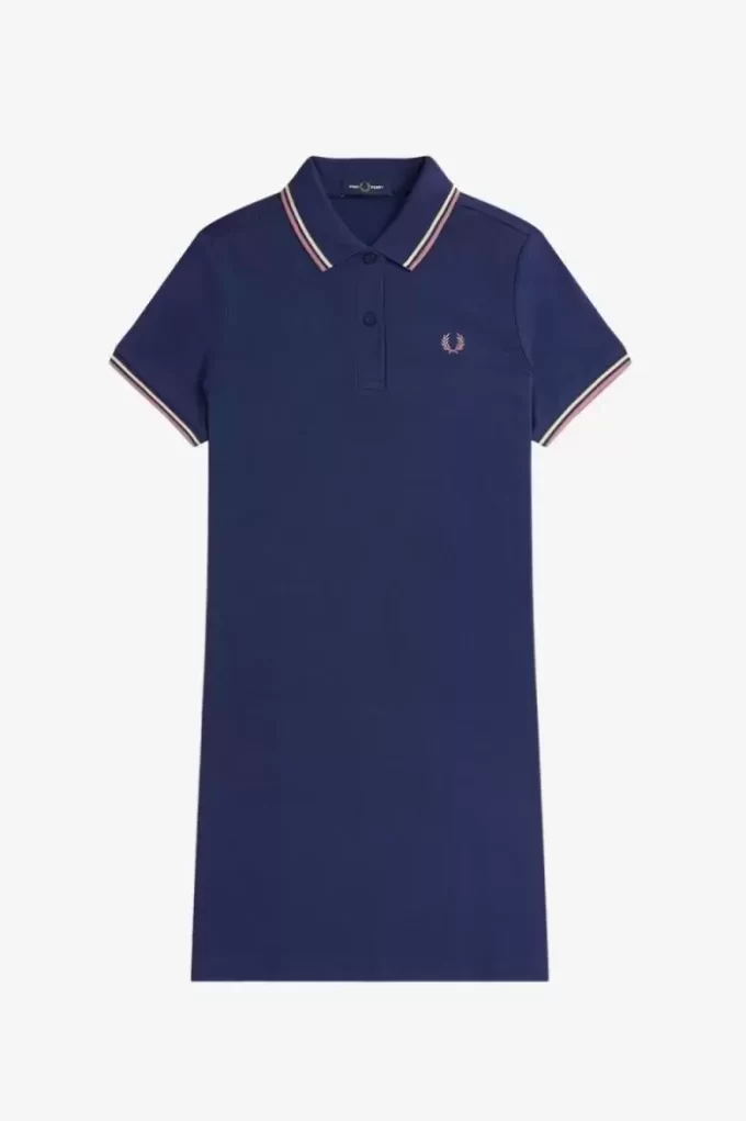 Robe chemise à double liseré pour femme