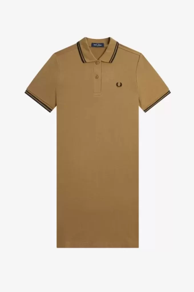 Robe chemise à double liseré pour femme