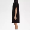 Robe chemise en piqué à liserés pour femme