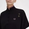 Robe chemise en piqué à liserés pour femme