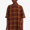Robe chemise en tartan à ourlet asymétrique