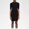 Robe chemise en tricot côtelé pour femme