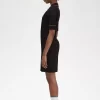 Robe chemise en tricot côtelé pour femme