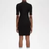 Robe chemise en tricot côtelé pour femme