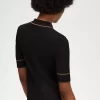 Robe chemise en tricot côtelé pour femme