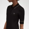 Robe chemise en tricot côtelé pour femme