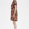 Robe chemise à imprimé palmiers pour femme