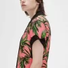 Robe chemise à imprimé palmiers pour femme