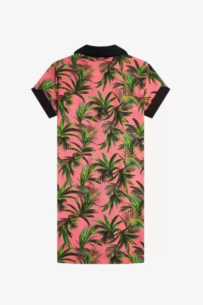 Robe chemise à imprimé palmiers pour femme