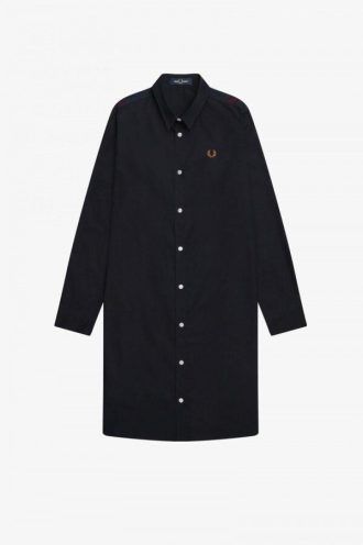 Robe chemise à panneaux tartan