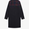 Robe chemise à panneaux tartan