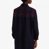 Robe chemise à panneaux tartan