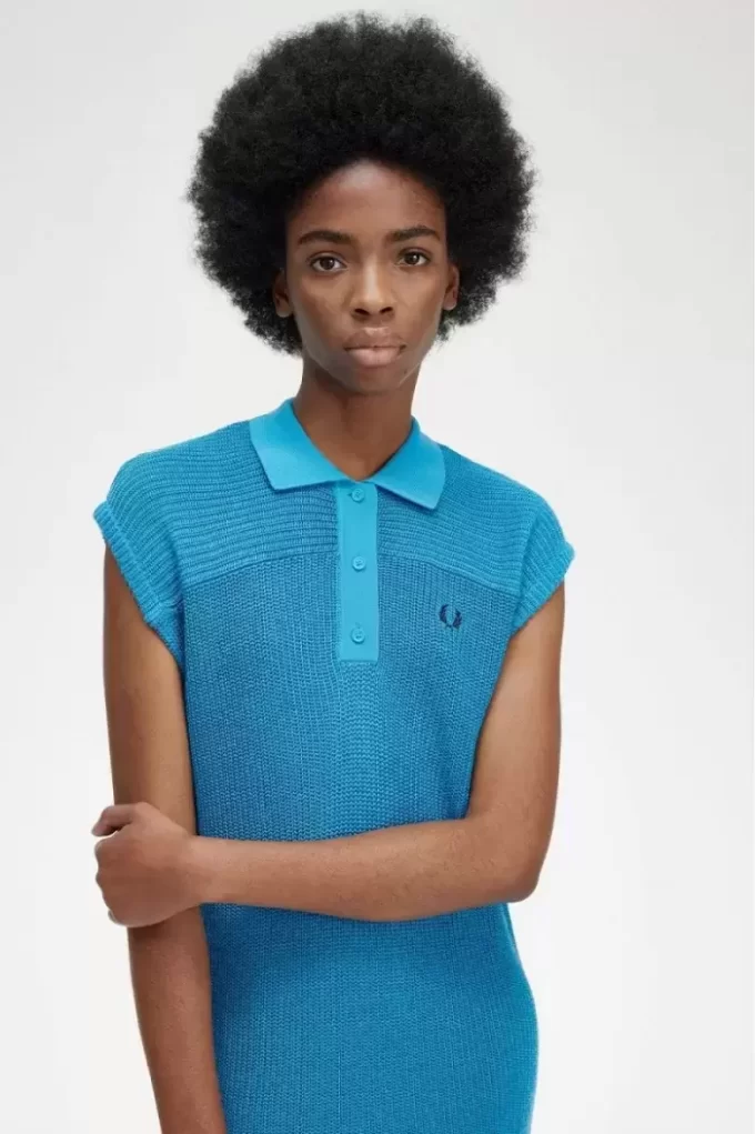 Robe chemise tricotée pour femme