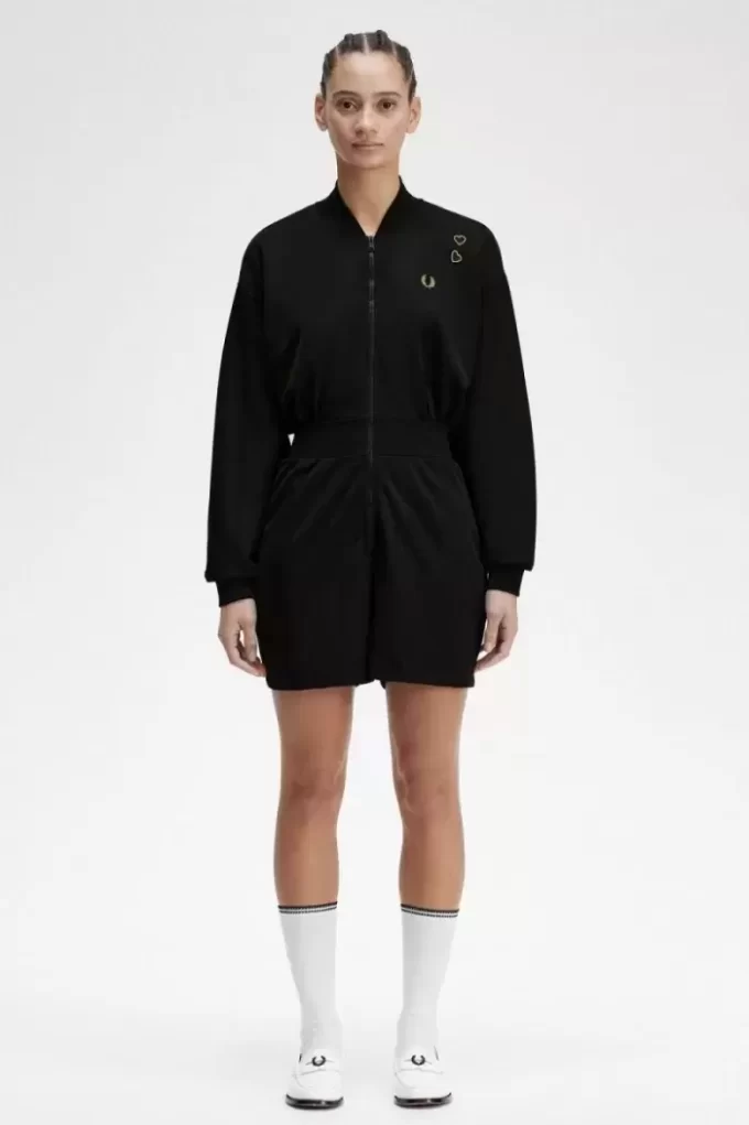 Robe combishort zippée pour femme