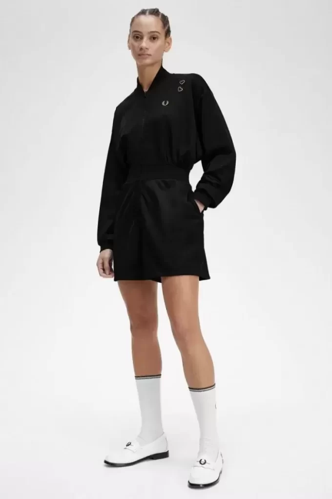 Robe combishort zippée pour femme