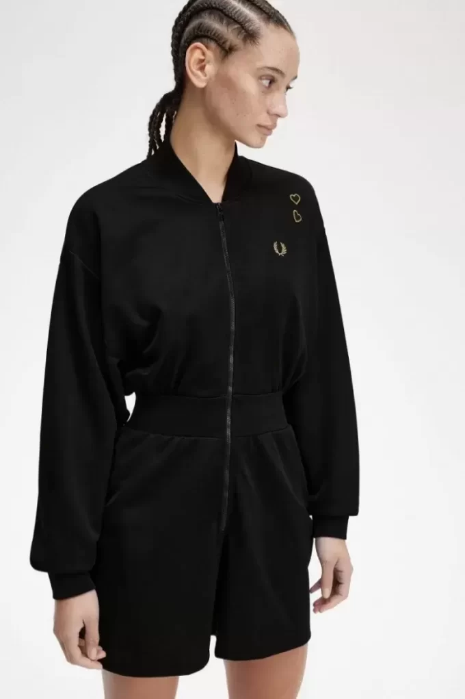 Robe combishort zippée pour femme