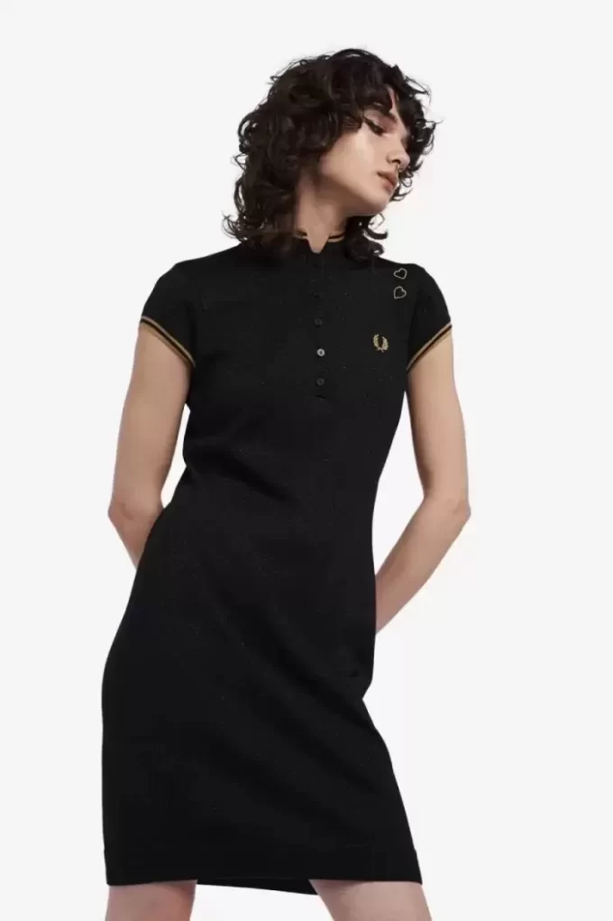 Robe en maille métallisée pour femme