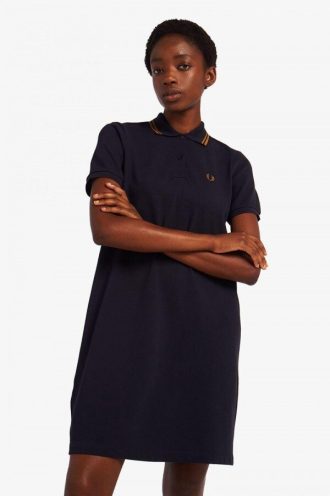 Robe en piqué à empiècements tartan