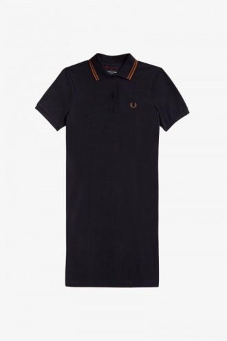 Robe en piqué à empiècements tartan
