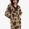 Robe en tricot léopard pour femme