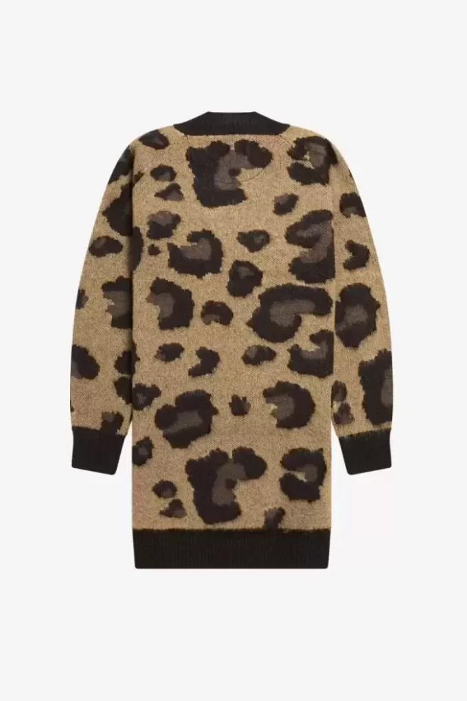 Robe en tricot léopard pour femme