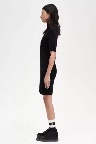 Robe femme en chenille côtelée