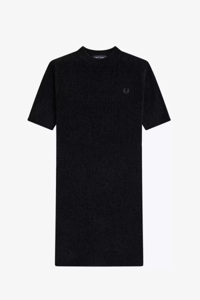 Robe femme en chenille côtelée