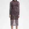 Robe femme en maille à imprimé zèbre