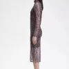 Robe femme en maille à imprimé zèbre