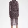 Robe femme en maille à imprimé zèbre