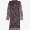 Robe femme en maille à imprimé zèbre