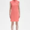 Robe femme en piqué à bordure imprimée