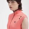 Robe femme en piqué à bordure imprimée
