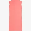 Robe femme en piqué à bordure imprimée