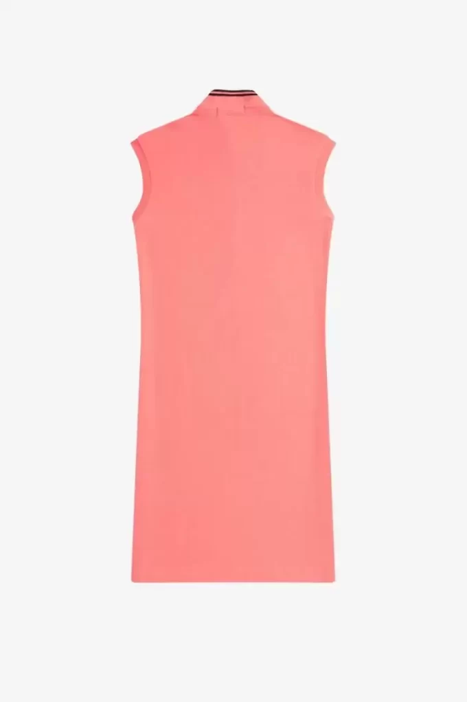 Robe femme en piqué à bordure imprimée