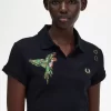 Robe femme en piqué brodé